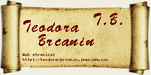 Teodora Brčanin vizit kartica